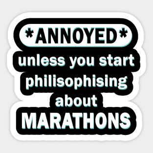 Marathon running jogging sports fan chilling retro Sticker